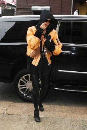 Irina Shayk - Arrives to prep for Peter Do's Debut Collection for Helmut Lang in New York
