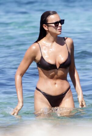 Irina Shayk - In a bikini with friends in Ibiza