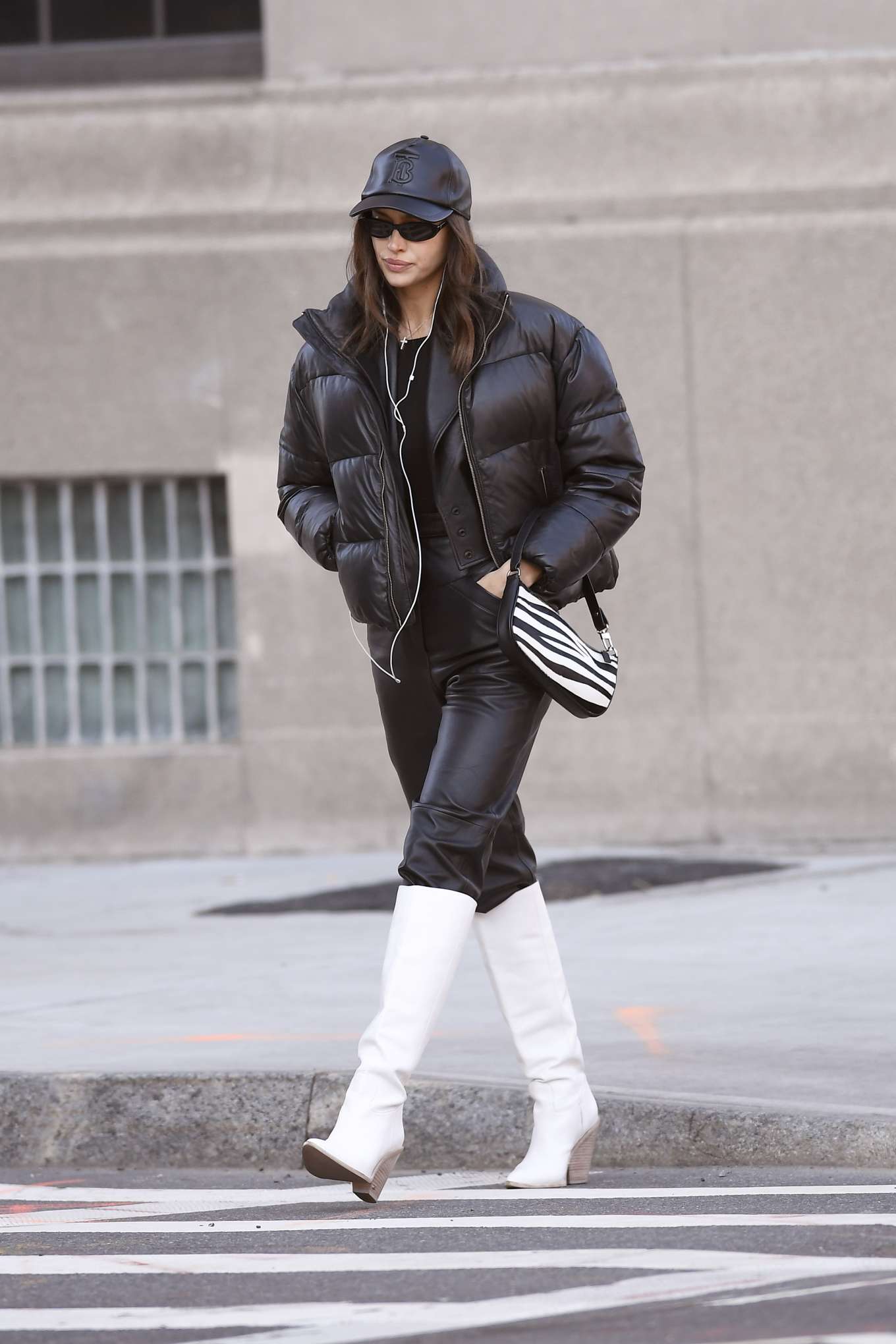Irina Shayk in Leather Pants and Knee High Boots-21 | GotCeleb
