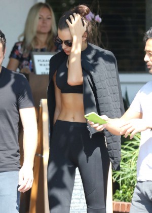 Irina Shayk in Tights out in West Hollywood