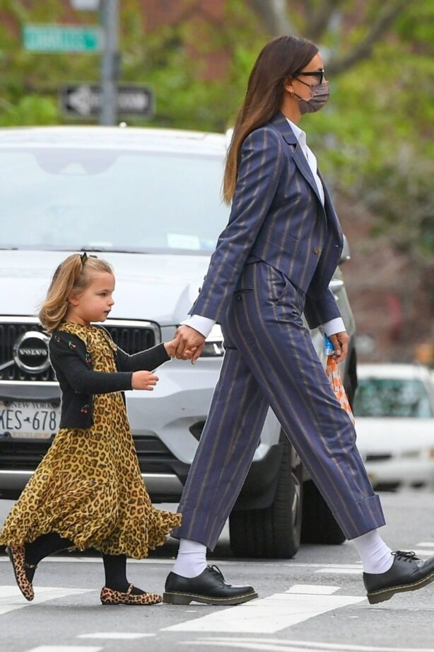 Irina Shayk - seen out with her daughter in Manhattan