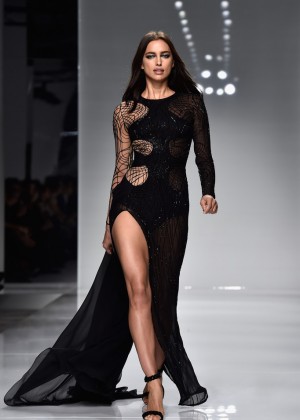 Irina Shayk - Versace Spring Summer 2016 Fashion Show in Paris