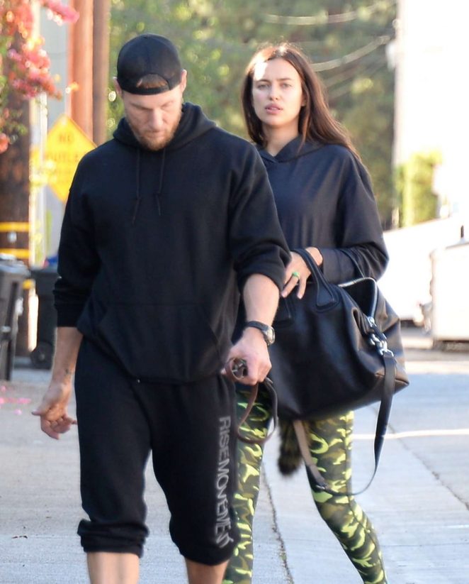 Irina Shayk with personal trainer Jason Walsh in West Hollywood