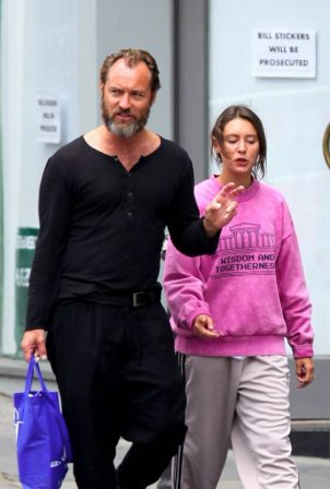 Iris and Jude Law - Out shopping on the Hampstead High Street in London