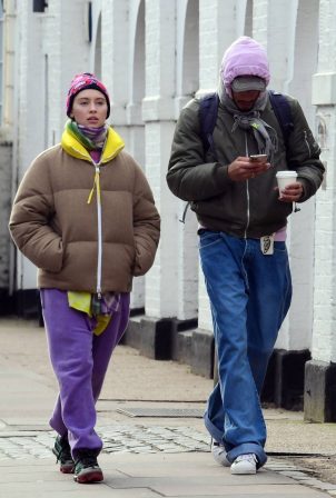 Iris Law - out with her boyfriend in London