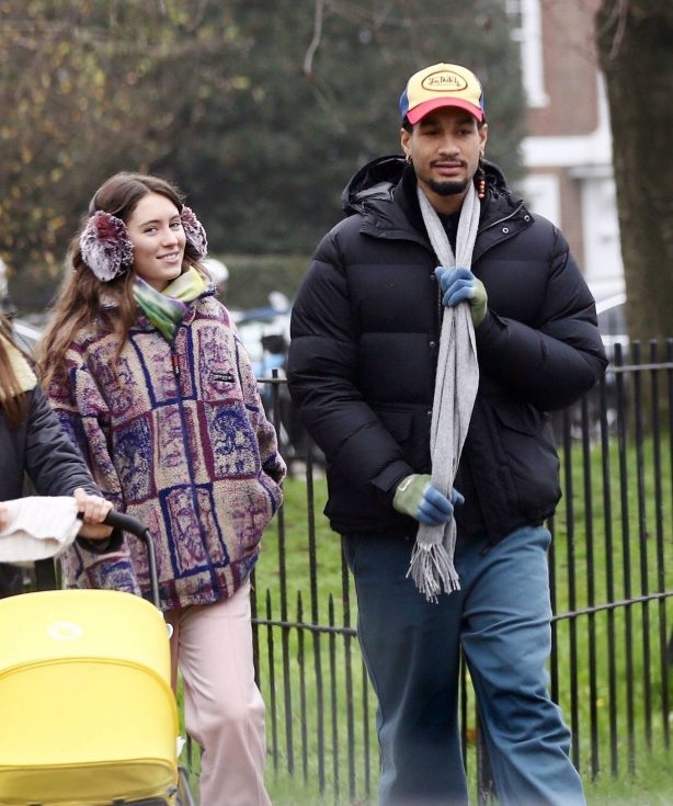 Iris Law - With her boyfriend Jyrrel Roberts out in North London