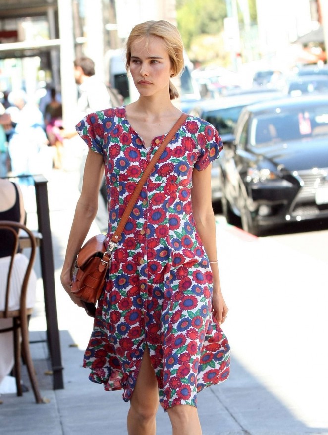 Isabel Lucas in Mini Dress Out in Beverly Hills