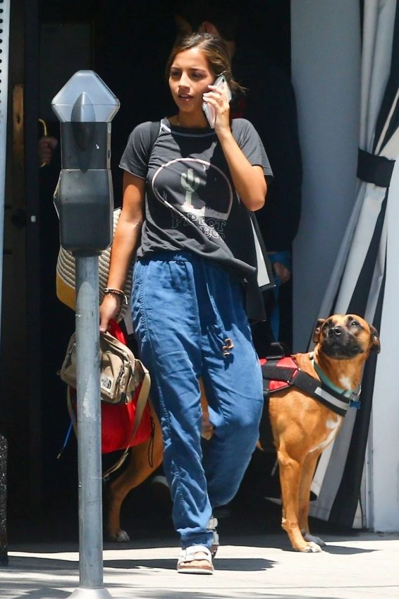 Isabela Moner - Walking her dog Pluto in West Hollywood