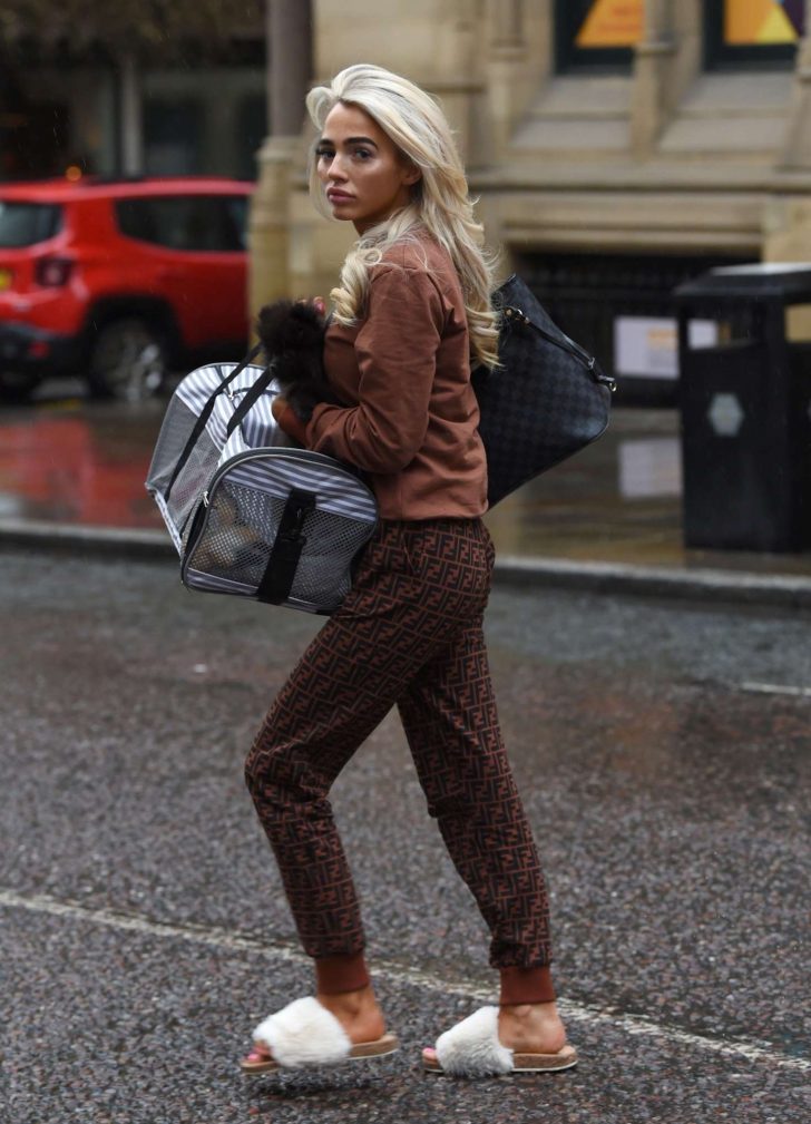 Isabelle Warburton - Leaving Evelyn House Of Hair and Beauty in Manchester