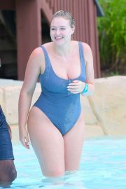 Iskra Lawrence and Philip Payne at Mountain Creek Water Park in New Jersey