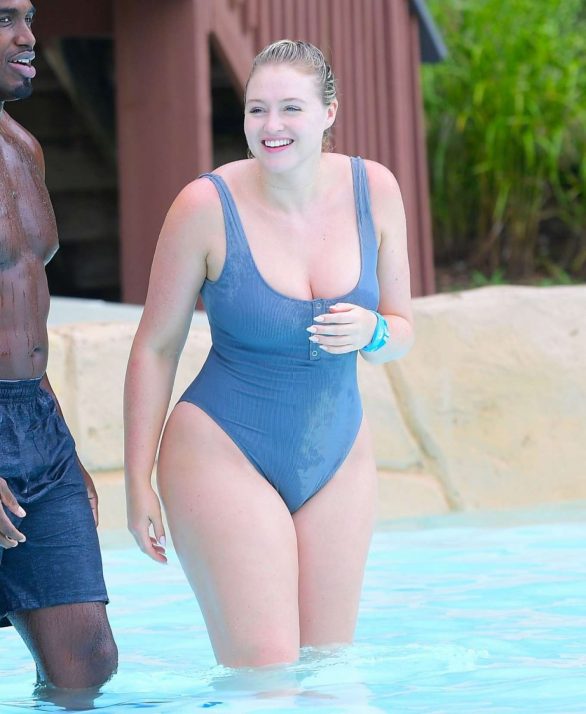 Iskra Lawrence and Philip Payne at Mountain Creek Water Park in New Jersey