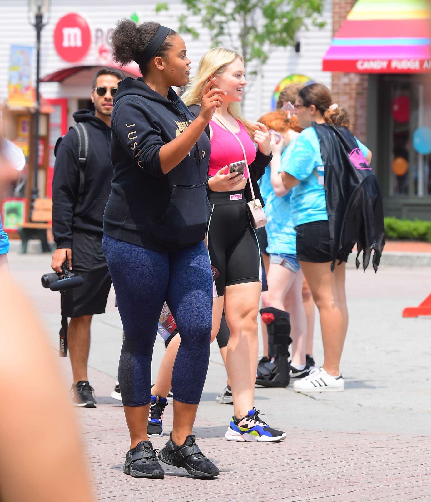 Iskra Lawrence at Six Flags Great Adventure in New Jersey
