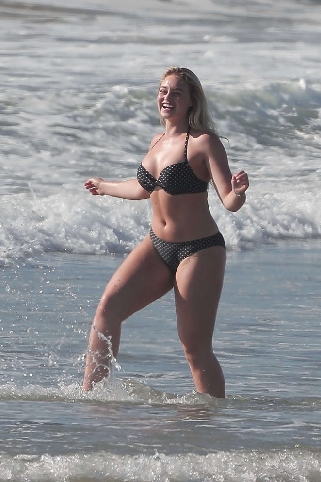 Iskra Lawrence - Bikini Photoshoot at Venice Beach in California