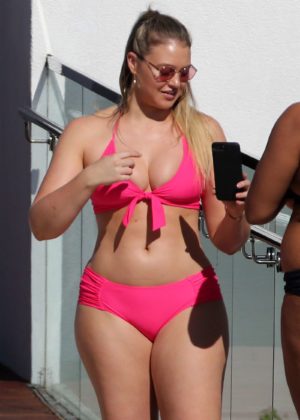 Iskra Lawrence in Pink Bikini in Miami