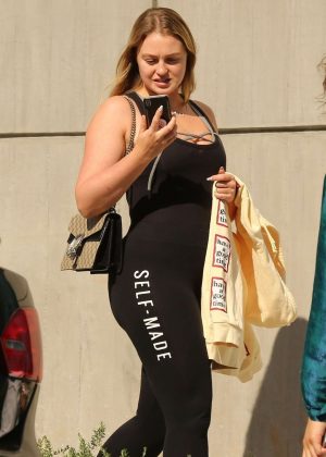 Iskra Lawrence in Tights - Leaves the gym in West Hollywood