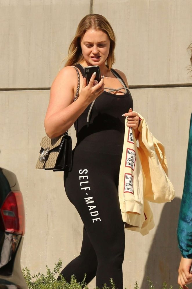 Iskra Lawrence in Tights - Leaves the gym in West Hollywood