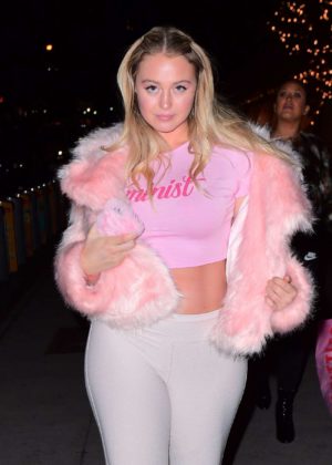 Iskra Lawrence in Tights out in NYC