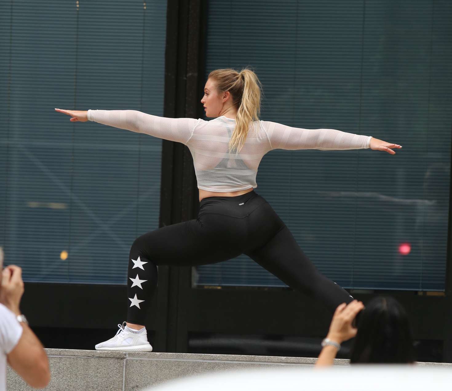 Iskra Lawrence Shooting a Workout Video -45 | GotCeleb