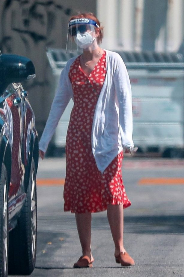 Isla Fisher in Summer Dress - Out in LA