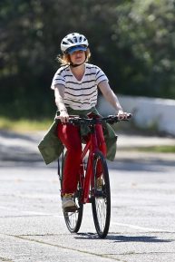 Isla Fisher - Out for a bike ride in LA
