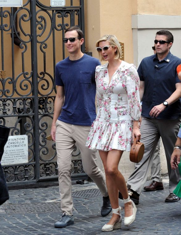 Ivanka Trump and her husband Jared Kushner - Out in Rome