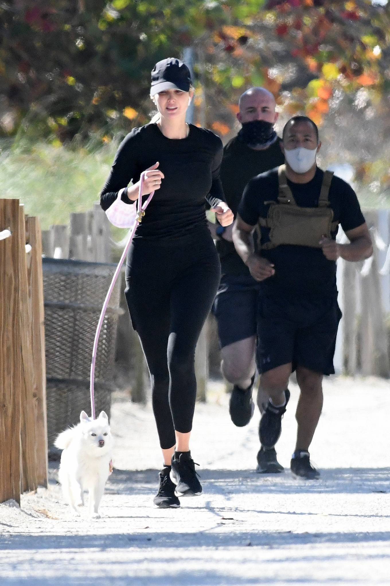Ivanka Trump - Jog at the beach with her dog in Miami