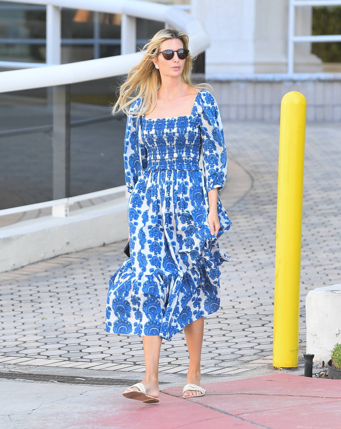 Ivanka Trump 2023 : Ivanka Trump – Seen in a summery blue dress while out in Miami-02