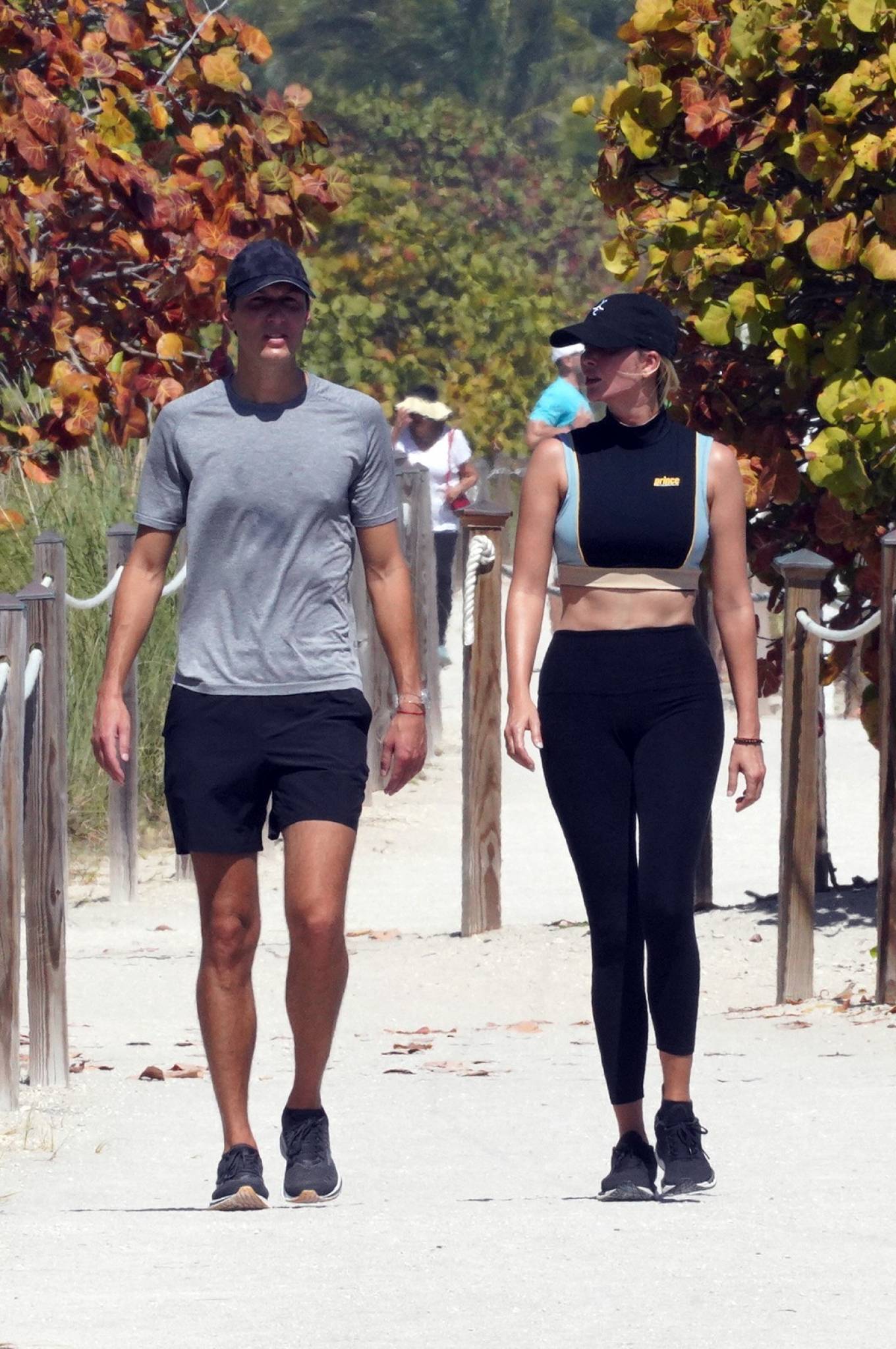 Ivanka Trump 2022 : Ivanka Trump – With husband Jared Kushner on a beach jog in Miami-12