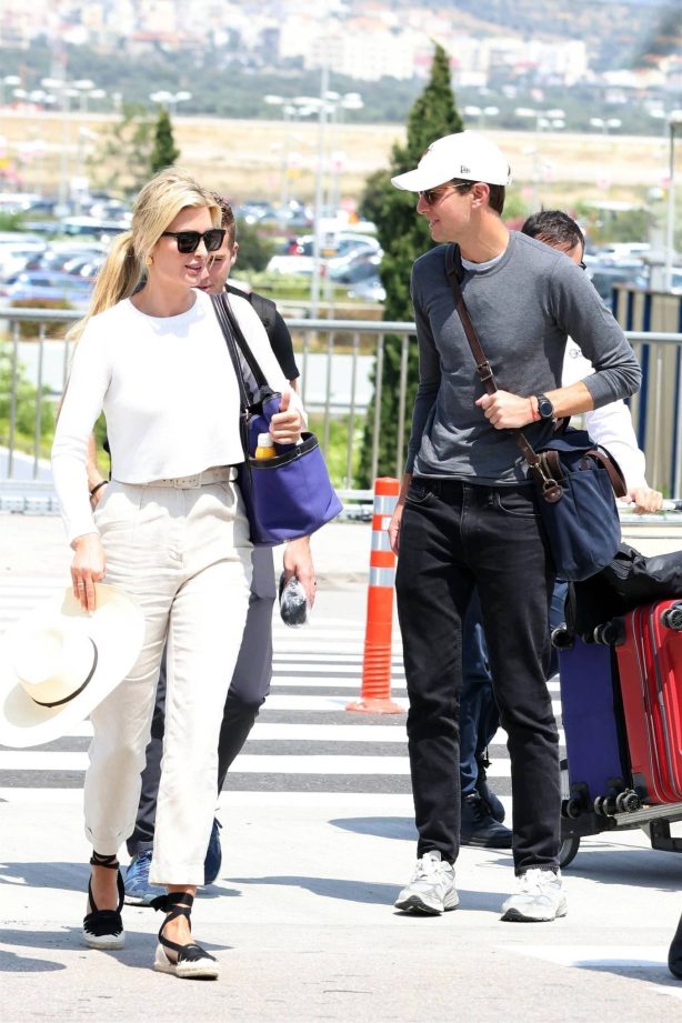 Ivanka Trump - With Jared Kushner arriving at the airport in Athens