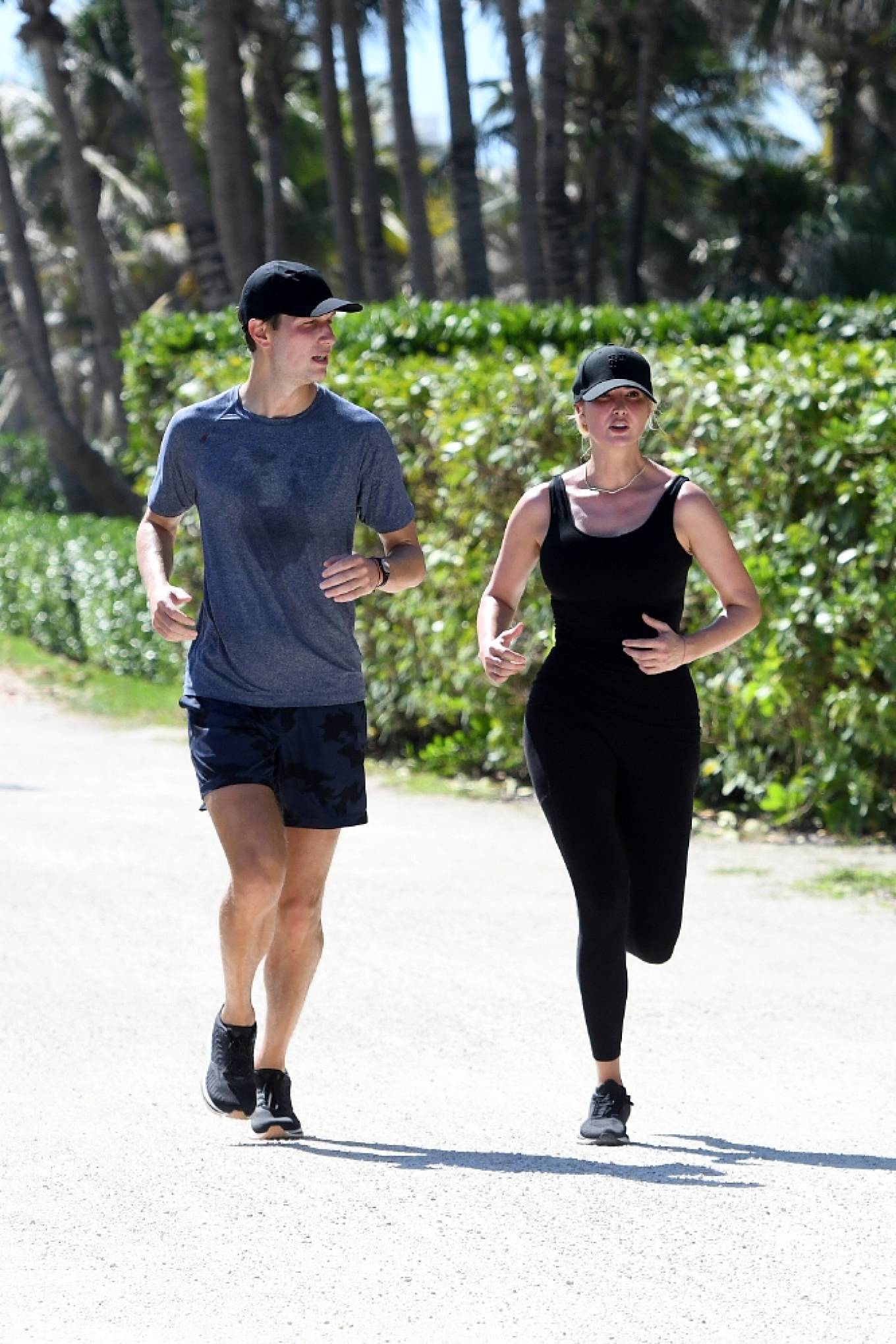 Ivanka Trump - With Jared Kushner seen while jogging together in Miami
