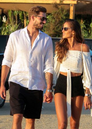 Izabel Goulart with her fiance Kevin Trapp in Mykonos