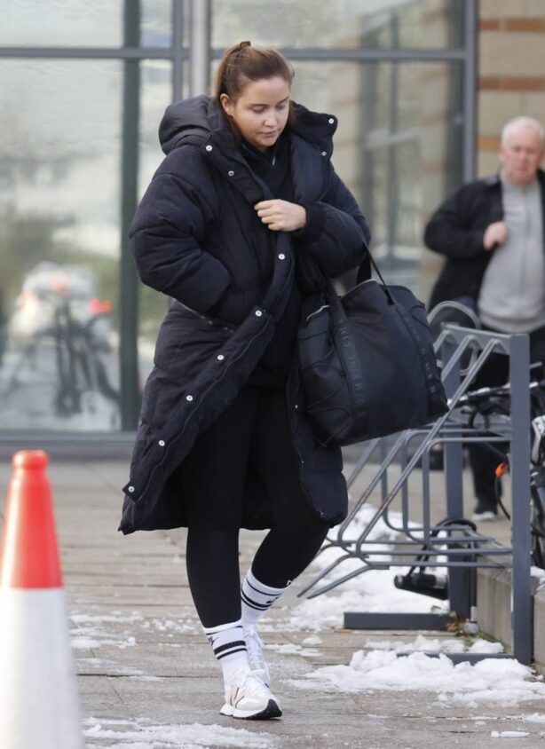 Jacqueline Jossa - In a big coat out in Essex