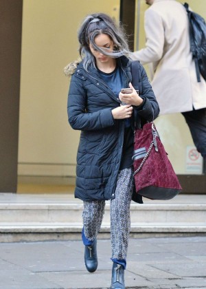 Jade Thirlwall - Leaving Sony offices in London