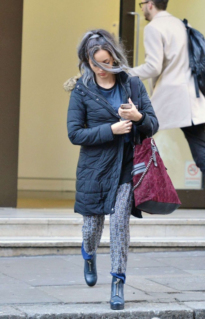 Jade Thirlwall - Leaving Sony offices in London