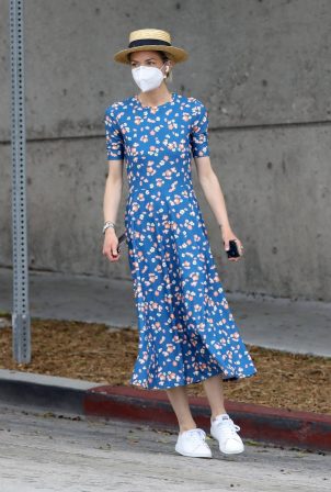 Jaime King in Floral Summer Dress - Out in West Hollywood