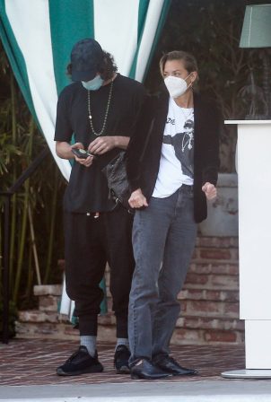 Jaime King - With her boyfriend Sennett Devermont at San Vicente Bungalows in West Hollywood
