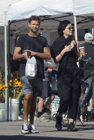 Jaimie Alexander - Seen with writer director David Raymond at a Farmers Market in Los Angeles
