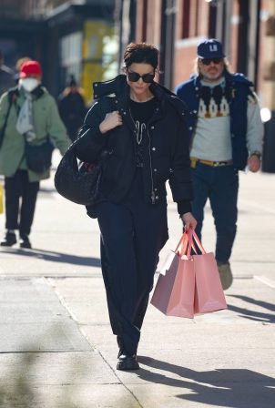 Jaimie Alexander - Spotted on shopping spree in New York