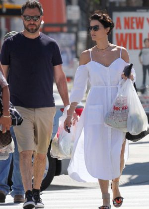 Jaimie Alexander with her boyfriend in Los Angeles