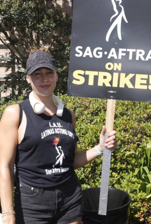 Jaina Lee Ortiz - Photograped at the SAG-AFTRA Strike in Burbank