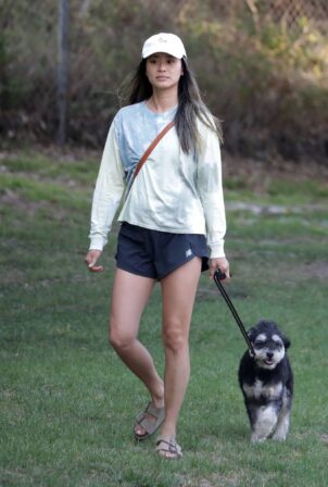 Jamie Chung - on a hike in Los Angeles