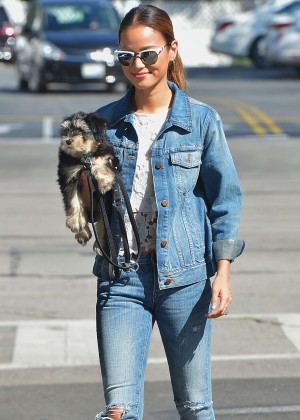 Jamie Chung in Jeans Out in Los Angeles
