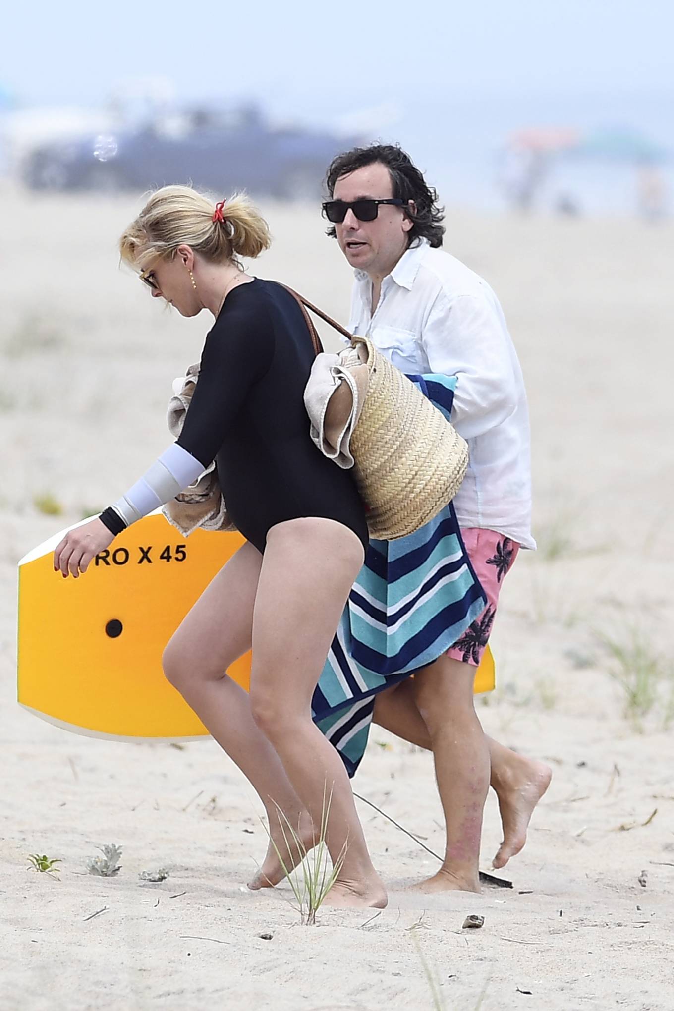 Jane Krakowski – Bikini candids on the beach in the Hamptons