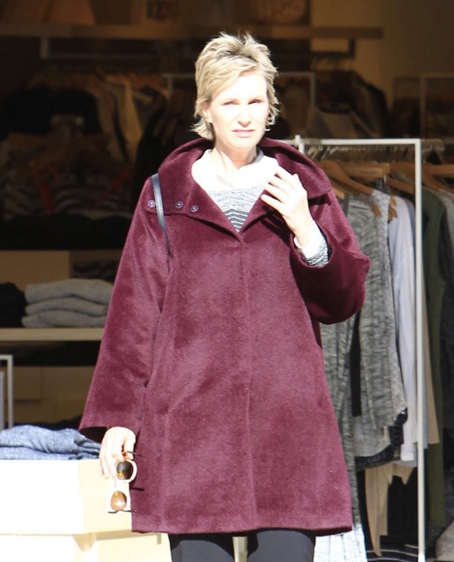 Jane Lynch at Christmas shopping at The Grove in Hollywood