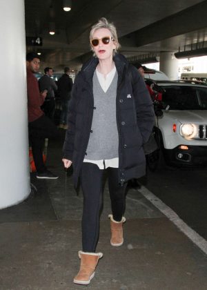 Jane Lynch at LAX Airport in Los Angeles