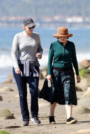 Jane Lynch - Seen at the beach with Jennifer Cheyne in Santa Barbara