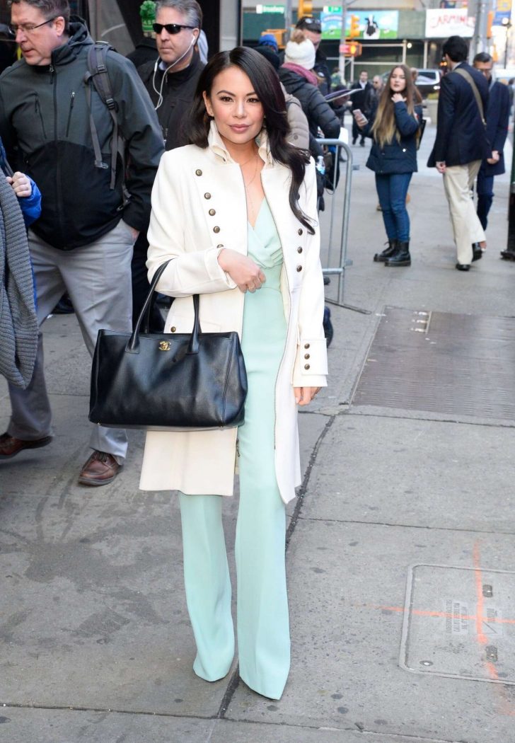 Janel Parrish - Outside Good Morning America in NYC