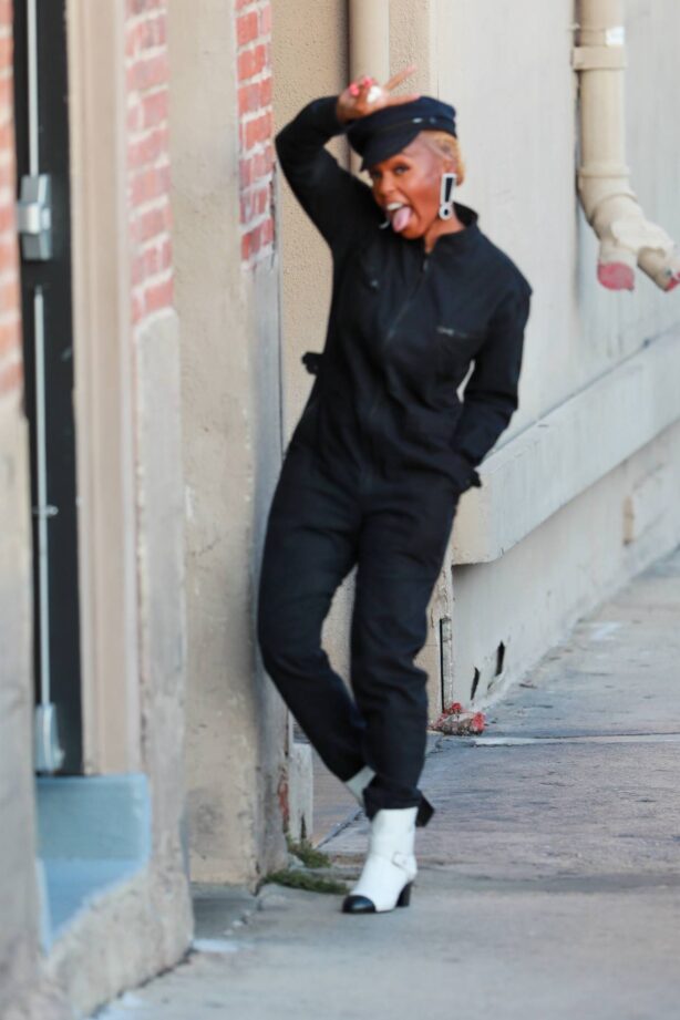 Janelle Monáe - Seen after on Jimmy Kimmel Live in Hollywood
