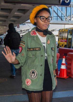 Janelle Monae - Arrives at LAX Airport in LA