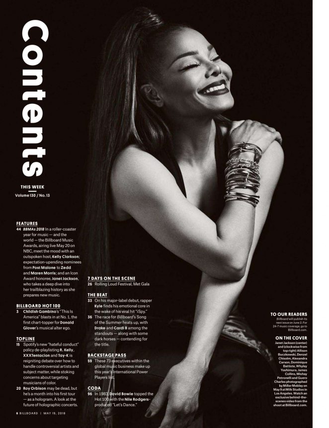 Janet Jackson - Billboard Magazine (May 2018)